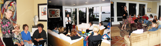 Louise conducting Readings in the Round